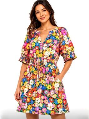 Love the Label x Liberty London Lordthorpe Floral Cotton Mini Dress M NWT